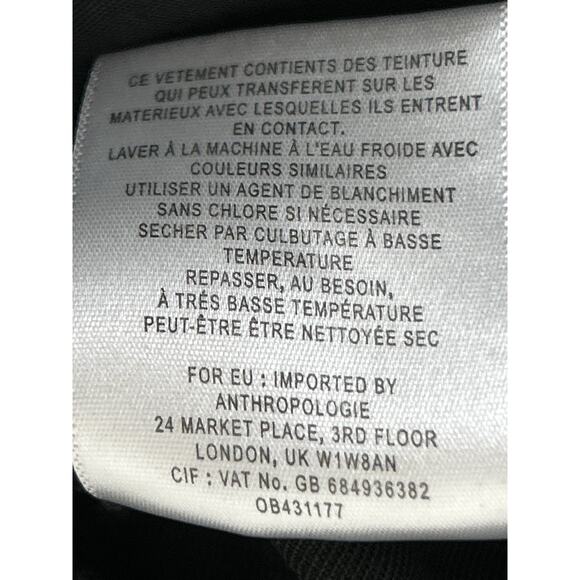 Pilcro Anthropologie Women’s 28 Stet Black Floral Print Straight Denim Jeans - Picture 7 of 8